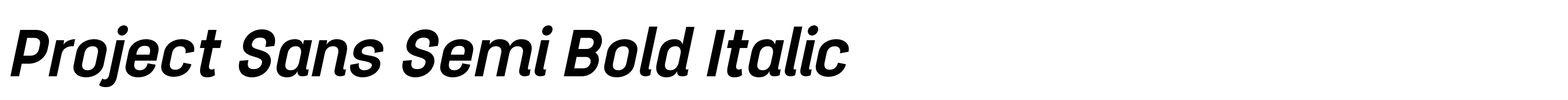 Project Sans Semi Bold Italic